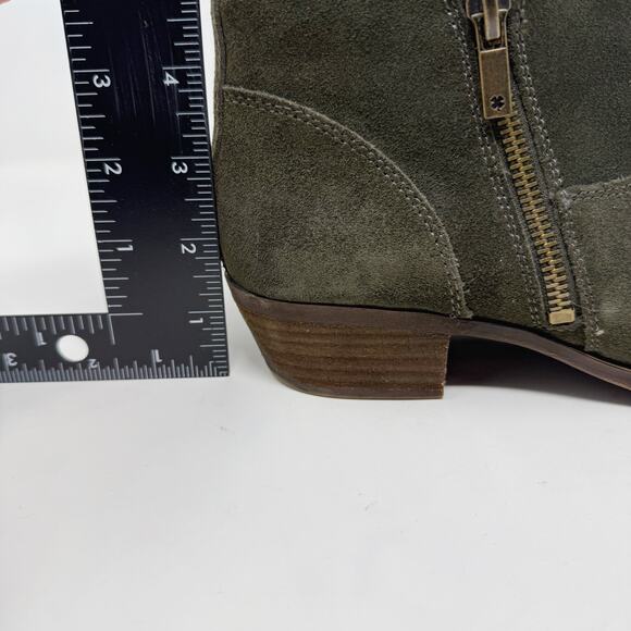 Lucky Brand Womens 7 Green Suede Leather LK Benniee Ankle Booties Block Heel - Picture 12 of 12